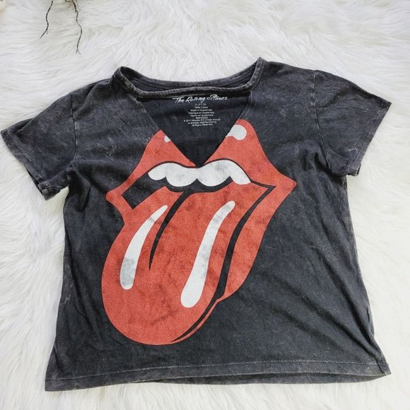 the Rolling Stones Tops - The Rolling Stones Vintage V-Neck Graphic T-Shirt